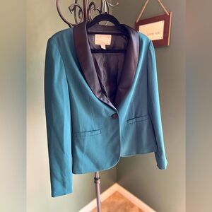 Black and Dark Green Suit Jacket